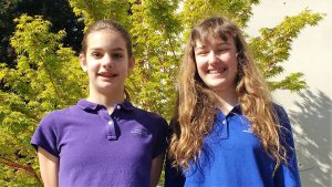 Westmont Montessori's Alexandra (left) and Hannah
