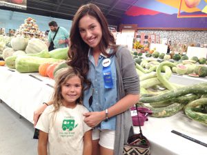 Rachel and child at the Heirloom Expo.