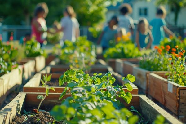 Educating students on the culinary and medicinal uses of herbs in a school garden